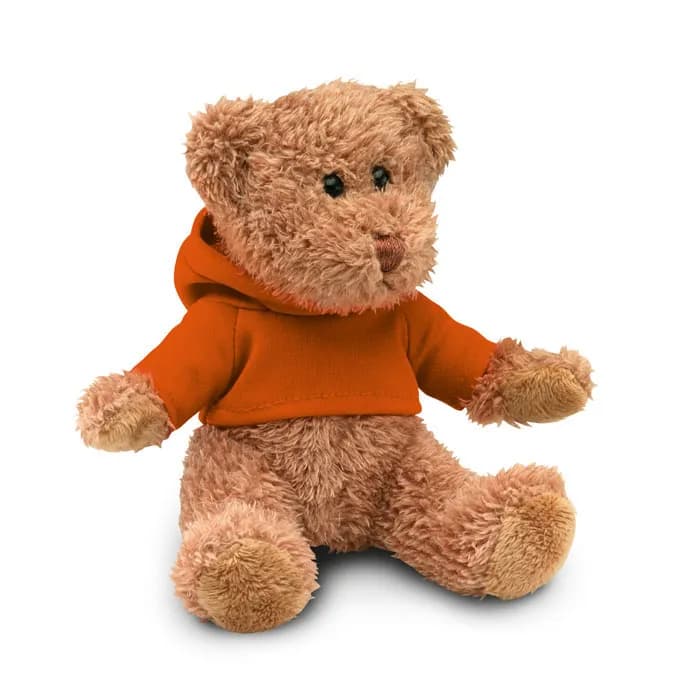 Teddybär mit Hoody  - JOHNNY - Orange