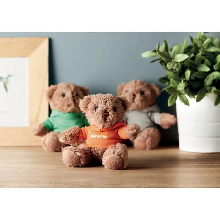 Teddybär mit Hoody  - JOHNNY - Orange