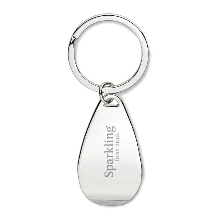 Schlüsselring mit Kapselheber - HANDY - Silber Glänzend