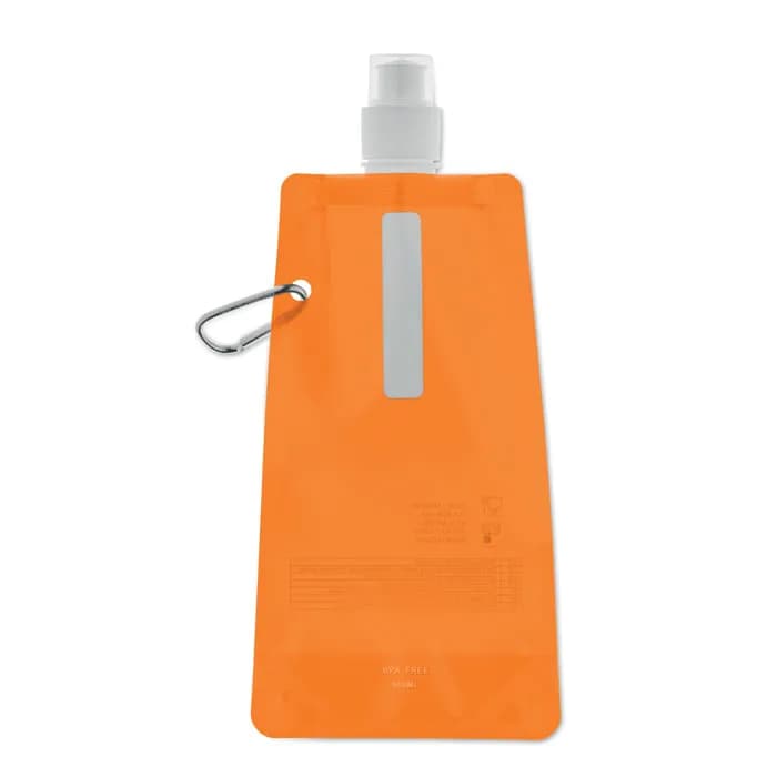 Faltbare Wasserflasche - GATES - Transparent Orange