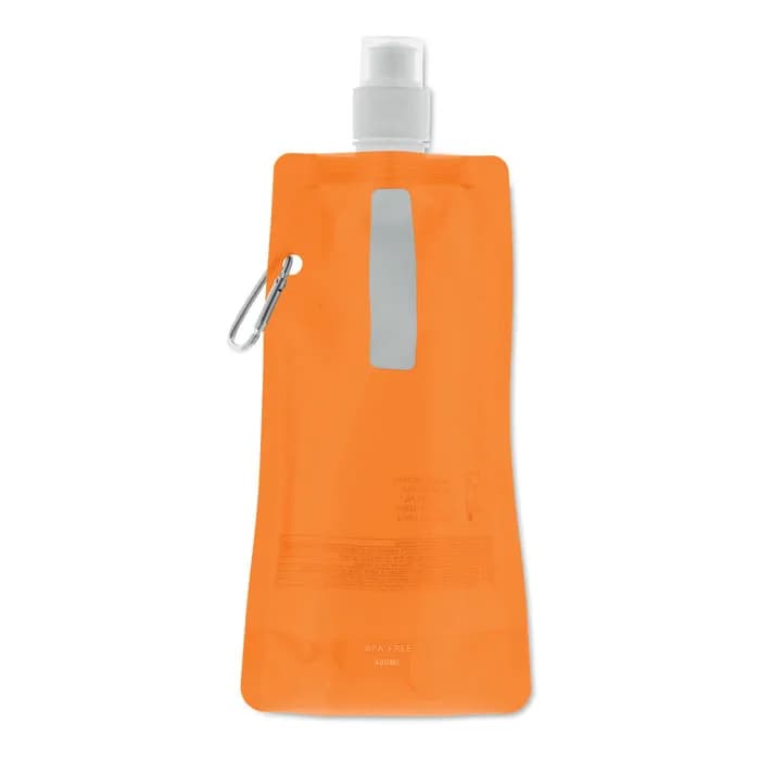 Faltbare Wasserflasche - GATES - Transparent Orange