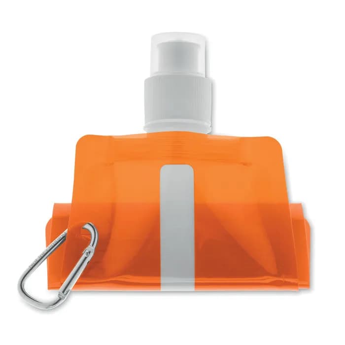 Faltbare Wasserflasche - GATES - Transparent Orange
