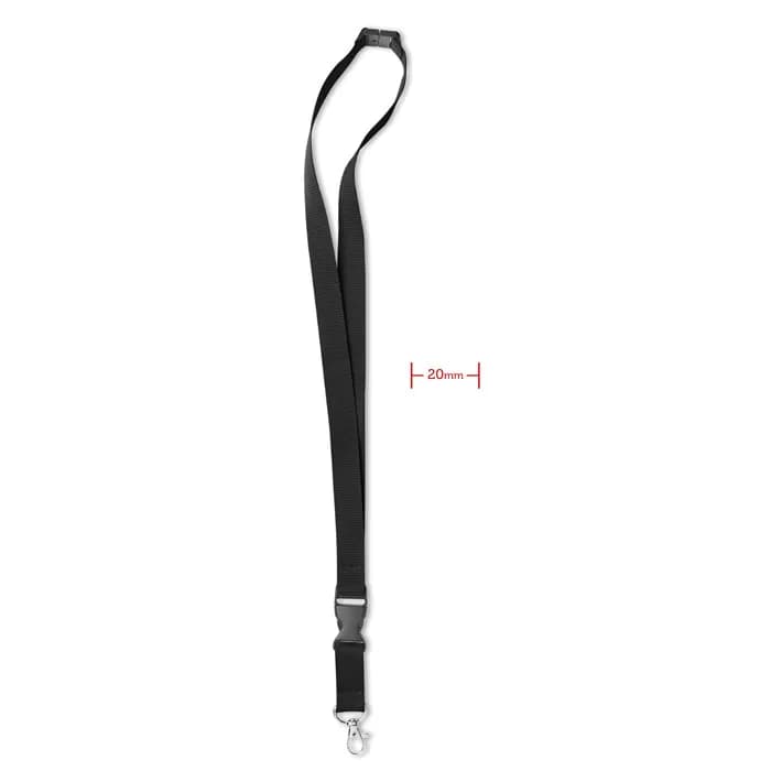 Lanyard mit Karabiner 20mm - LANY - Schwarz