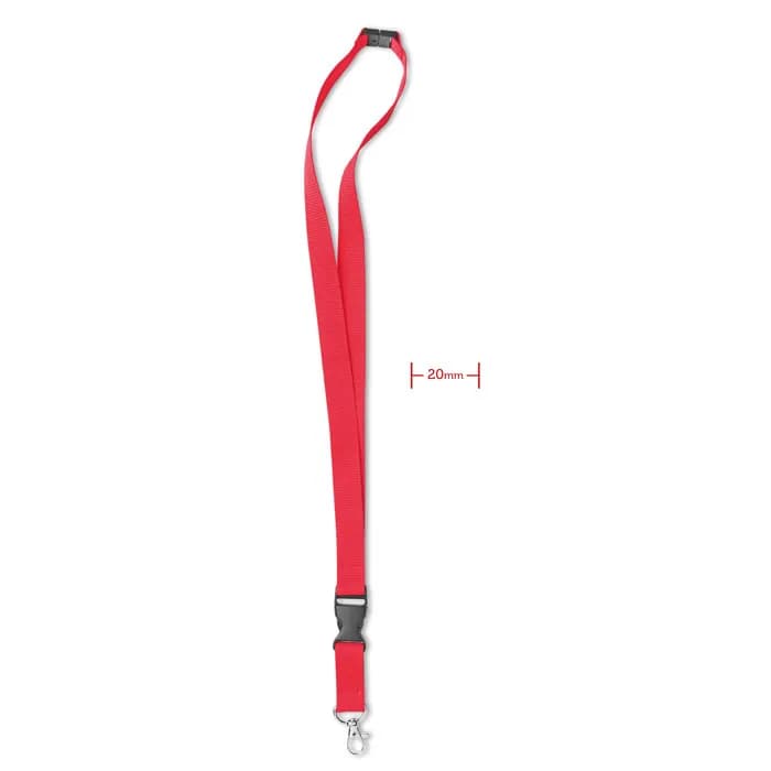 Lanyard mit Karabiner 20mm - LANY - Rot