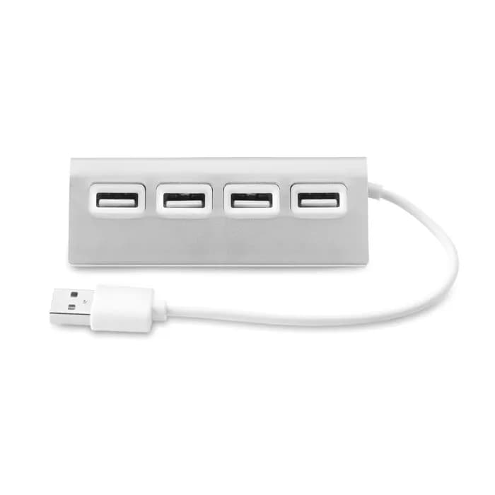 4 Port USB Hub - ALUHUB - Mattsilber