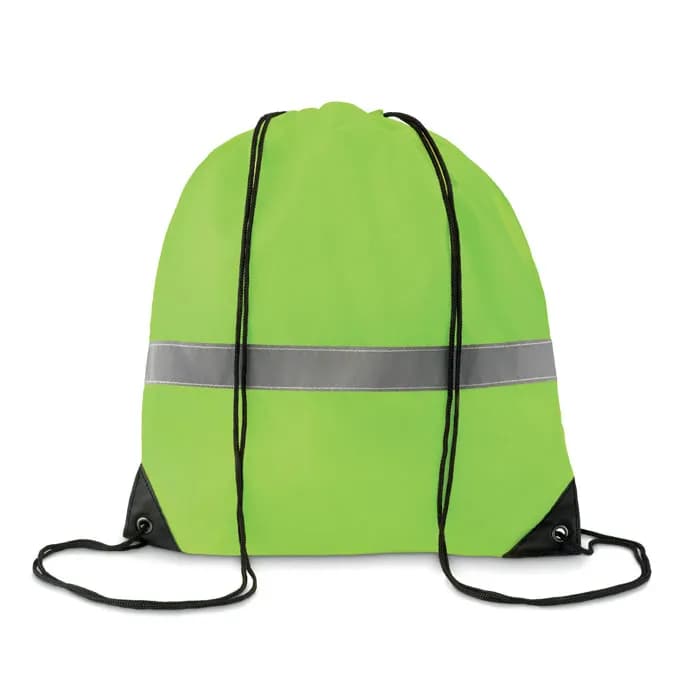 Beutel mit Kordelzug - STRIPE - Neon Gelb