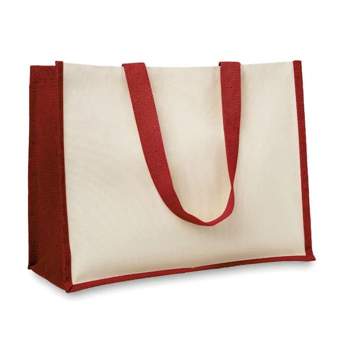Jute/Canvas Shopper  - CAMPO DE FIORI - Rot