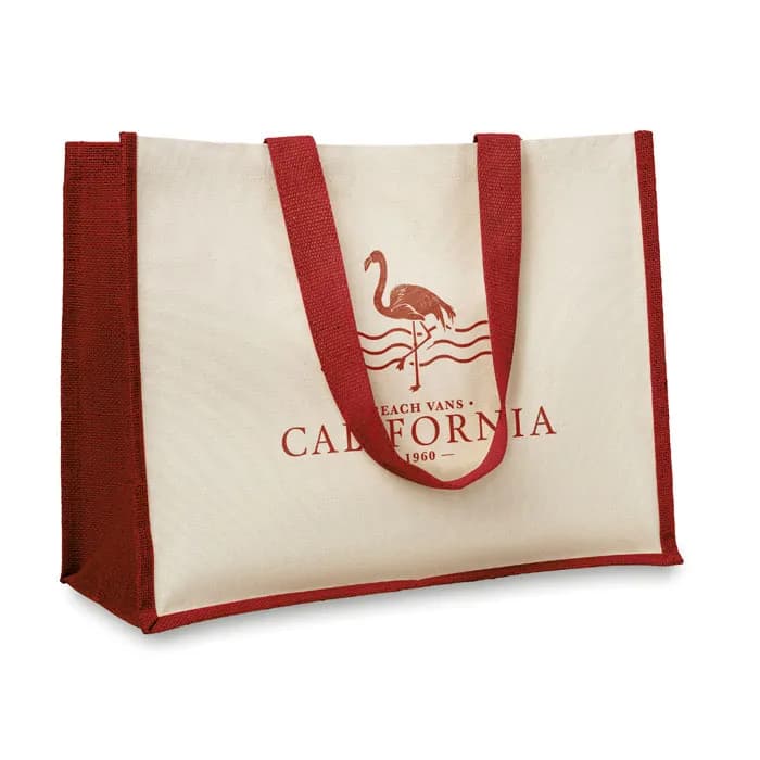 Jute/Canvas Shopper  - CAMPO DE FIORI - Rot