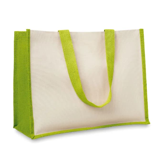 Jute/Canvas Shopper  - CAMPO DE FIORI - Limette