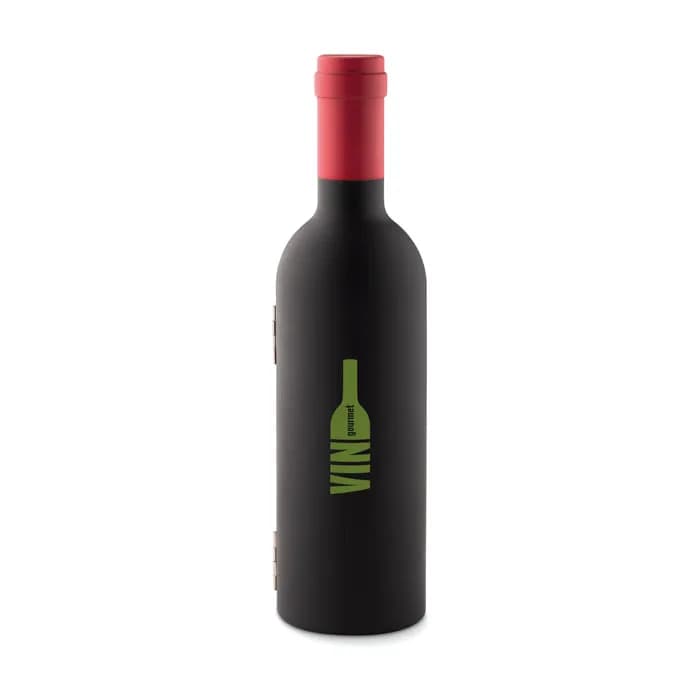 Wein-Set Flasche - SETTIE - Schwarz