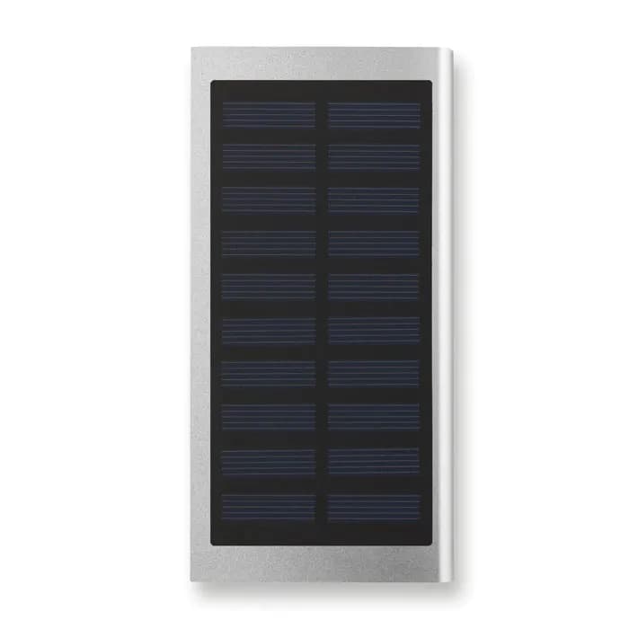 Solar Powerbank 8000 mAh - SOLAR POWERFLAT - Mattsilber