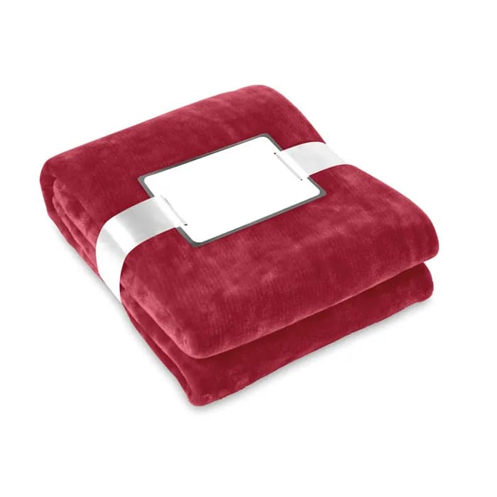 Flanell Fleece-Decke - DAVOS - Bordeaux