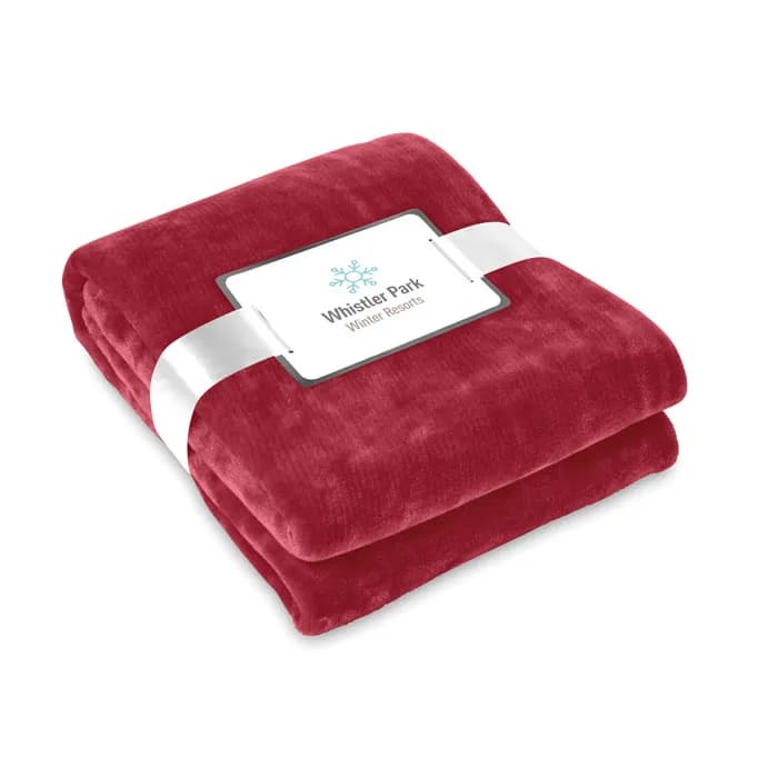 Flanell Fleece-Decke - DAVOS - Bordeaux