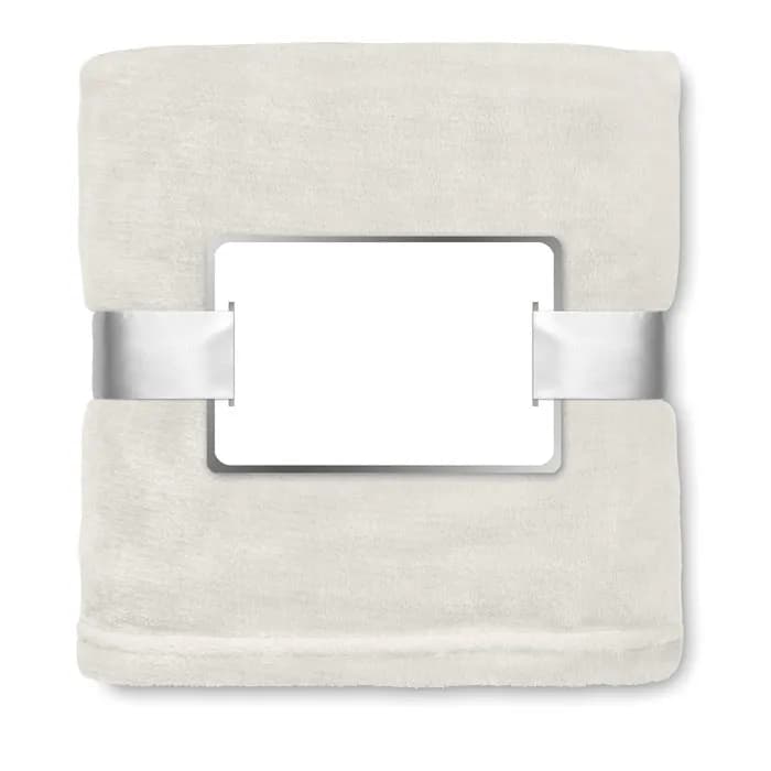 Flanell Fleece-Decke - DAVOS - Beige