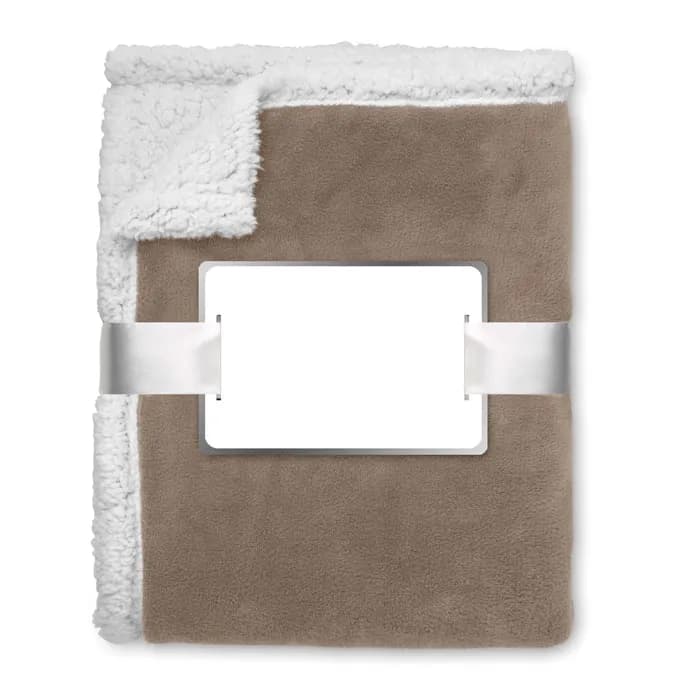 Coral Fleece-Decke - ZERMATT - Khaki