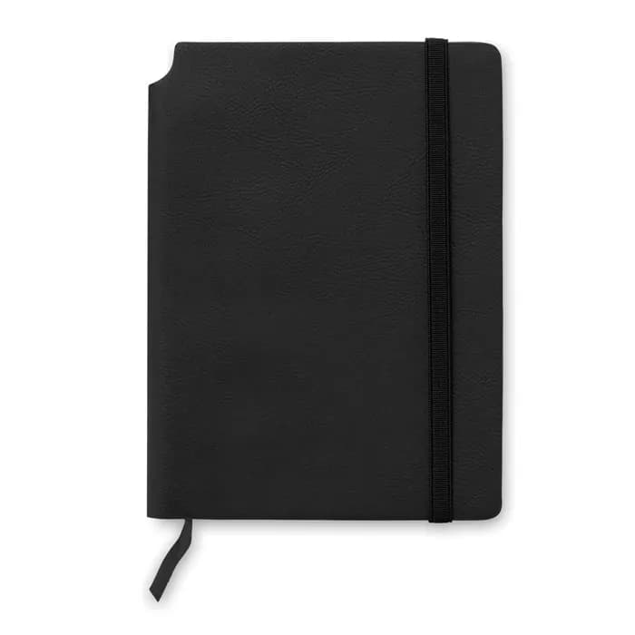 Notizbuch mit PU Cover - SOFTNOTE - Schwarz