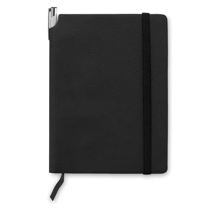 Notizbuch mit PU Cover - SOFTNOTE - Schwarz