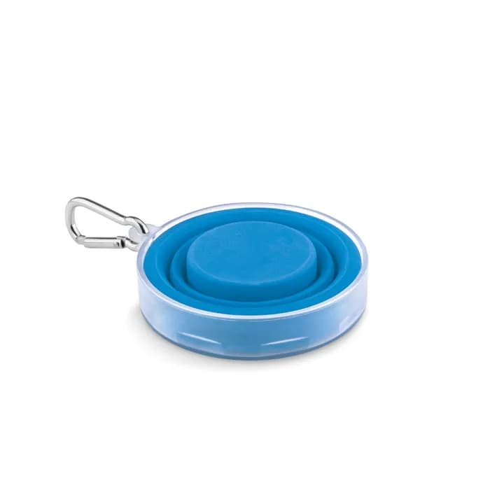 Faltbarer Silikon Becher - CUP PILL - Blau