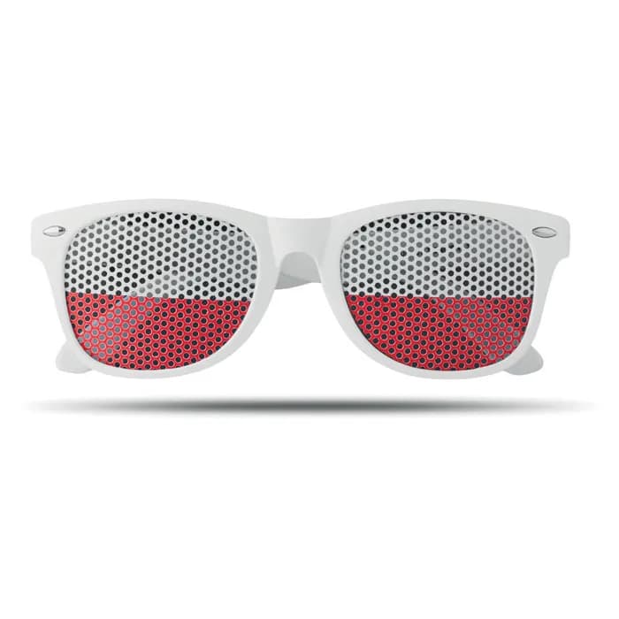 Fan Sonnenbrille - FLAG FUN - Weiß