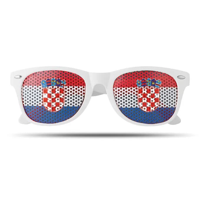 Fan Sonnenbrille - FLAG FUN - Weiß/blau