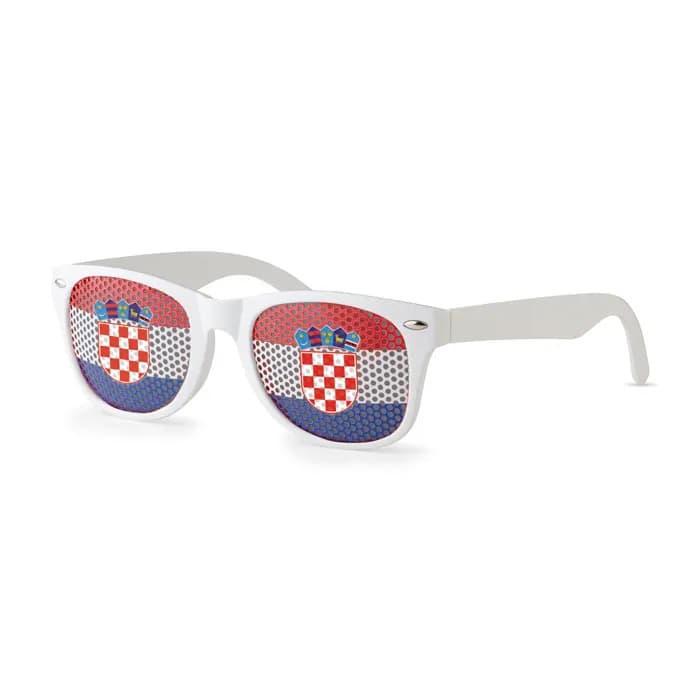 Fan Sonnenbrille - FLAG FUN - Weiß/blau