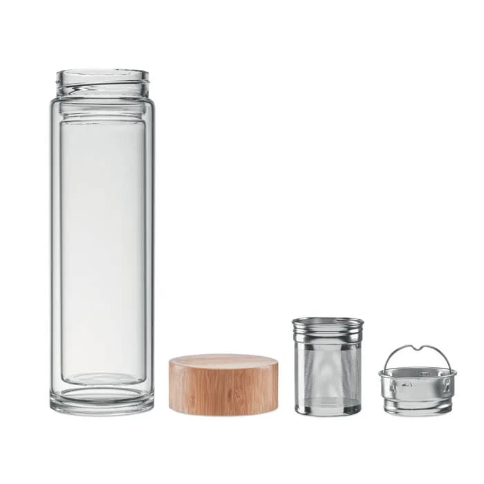 Trinkflasche Glas 400ml - BATUMI GLASS - Transparent