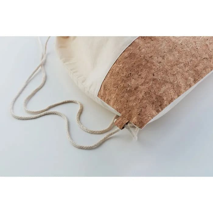 Beutel mit Kordelzug Kork - ILLA - Beige