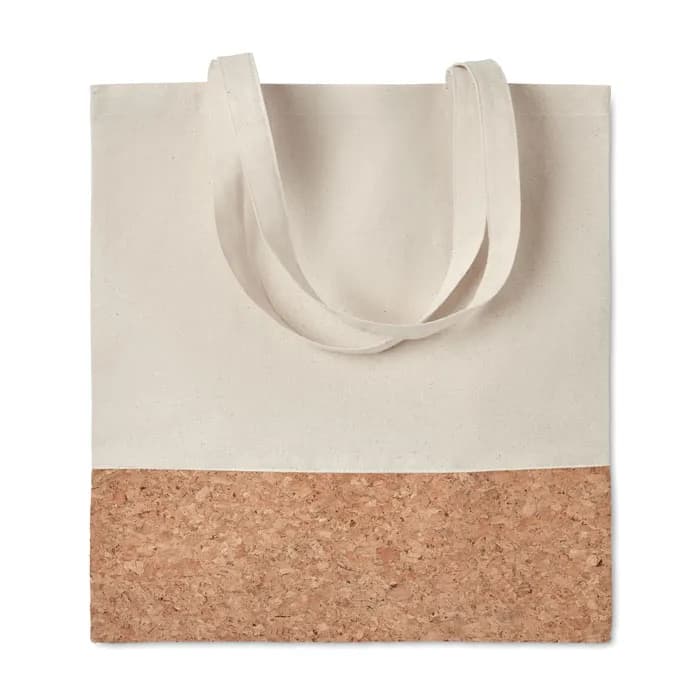 Einkaufstasche mit Korkbesatz - ILLA TOTE - Beige