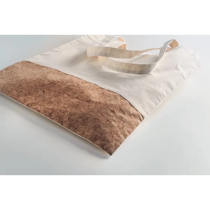 Einkaufstasche mit Korkbesatz - ILLA TOTE - Beige