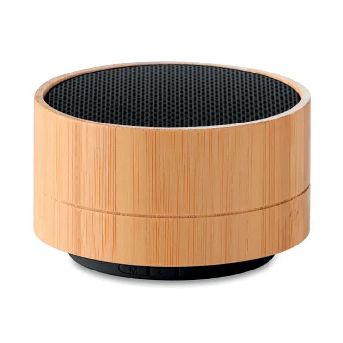 Runder wireless Lautsprecher - SOUND BAMBOO - Schwarz