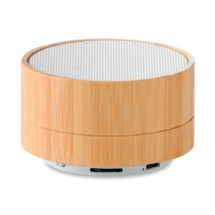 Runder wireless Lautsprecher - SOUND BAMBOO - Weiß