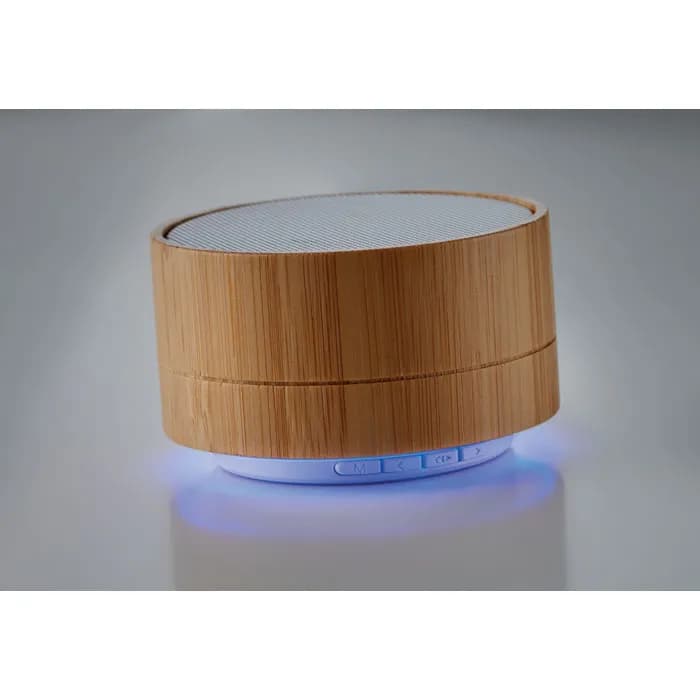 Runder wireless Lautsprecher - SOUND BAMBOO - Weiß