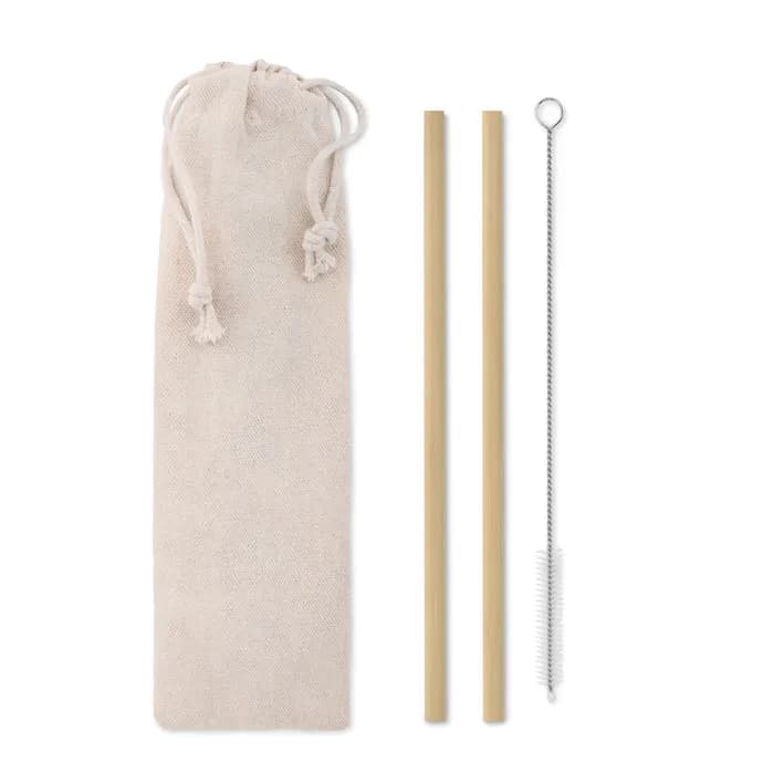 Bambus Trinkhalme-Set - NATURAL STRAW - Beige