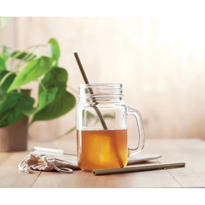 Bambus Trinkhalme-Set - NATURAL STRAW - Beige