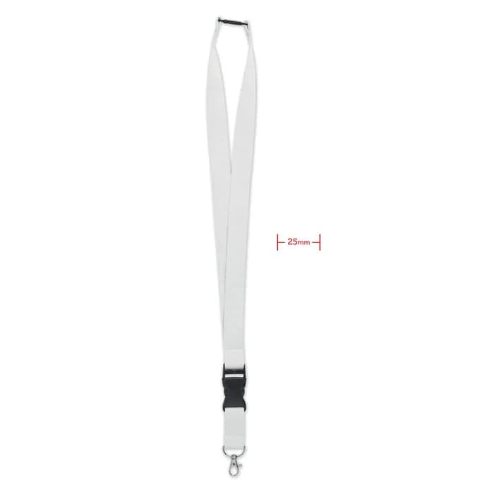 Lanyard mit Metallkarabiner - WIDE LANY - Weiß