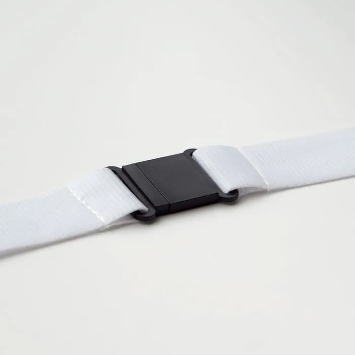 Lanyard mit Metallkarabiner - WIDE LANY - Weiß