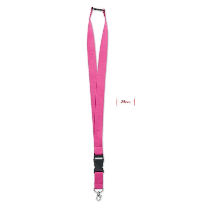 Lanyard mit Metallkarabiner - WIDE LANY - Fuchsie