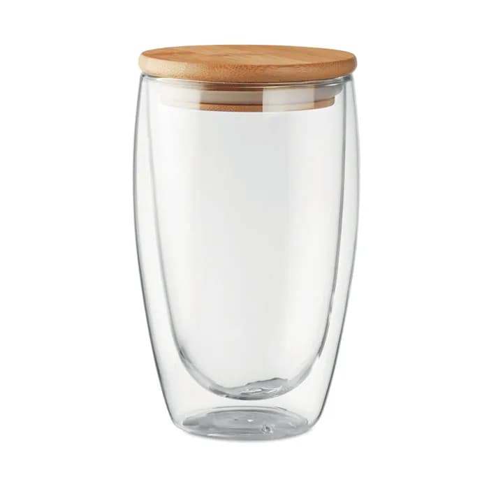Doppelwandiges Glas 450 ml - TIRANA LARGE - Transparent