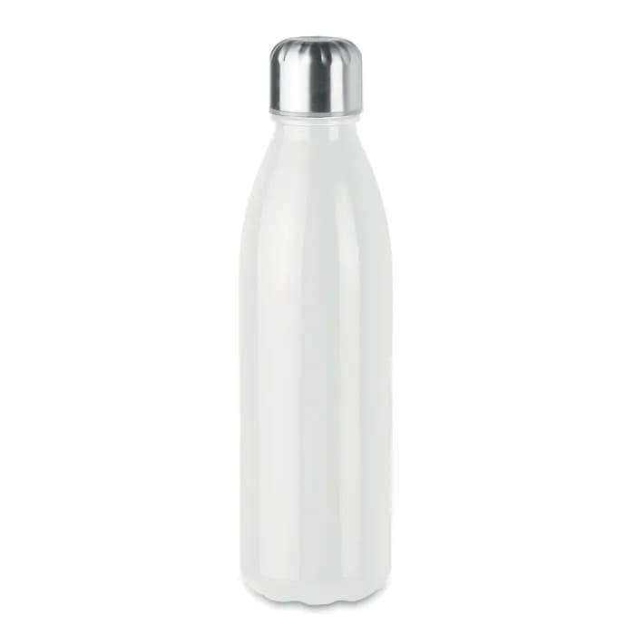 Glas Trinkflasche 650ml - ASPEN GLASS - Weiß