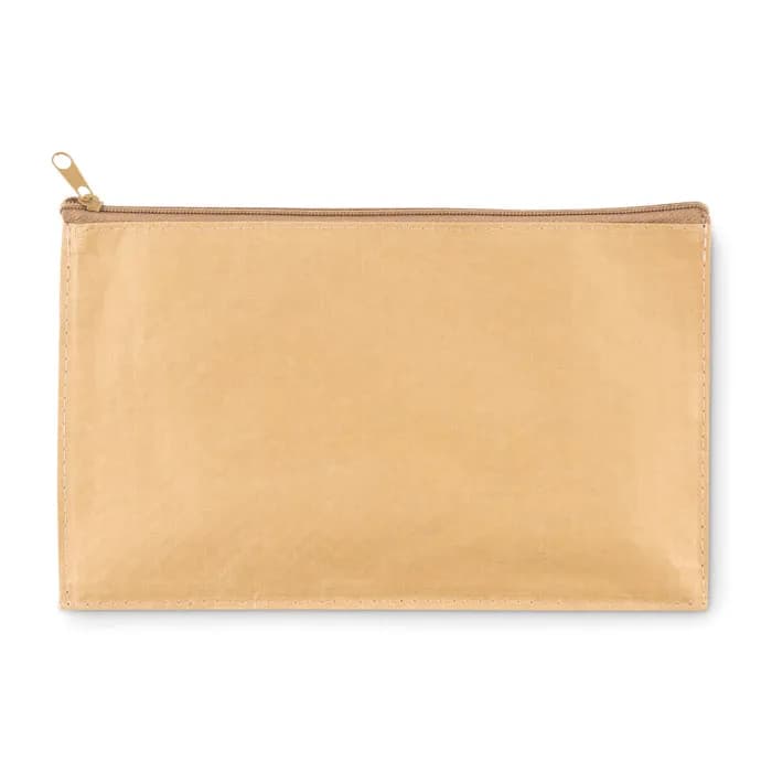 Mäppchen aus Kraftpapier - FLAT CASE - Beige