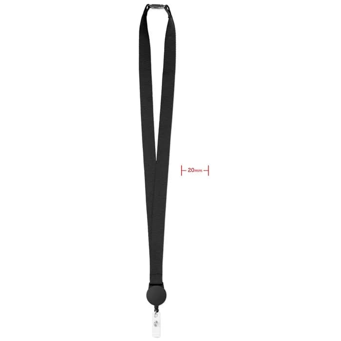 Lanyard mit Badge-Halter - ZIP LANYARD - Schwarz