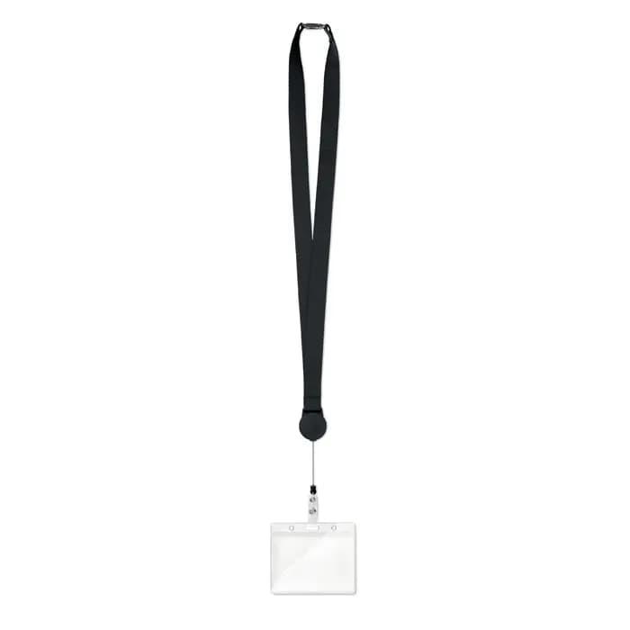 Lanyard mit Badge-Halter - ZIP LANYARD - Schwarz