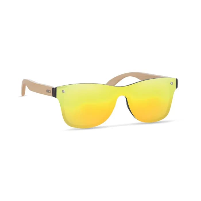 Sonnenbrille mit Bambus - ALOHA - Gelb