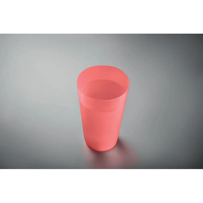 Wiederverwendbarer Becher 500ml - FESTA LARGE - Transparent Rot