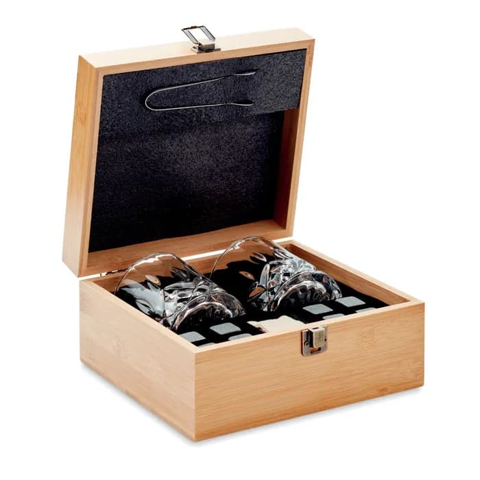 Whisky Set in Bambus Box - INVERNESS - Holz