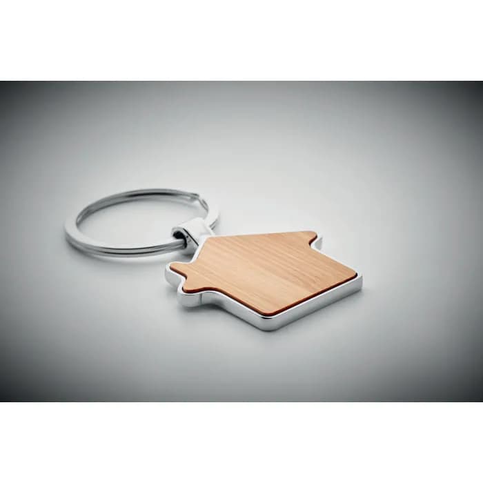 Schlüsselring Bambus, Haus - BURNIE - Holz