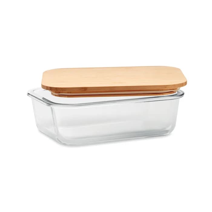 Lunchbox Glas mit Bambus - TUNDRA LUNCHBOX - Transparent