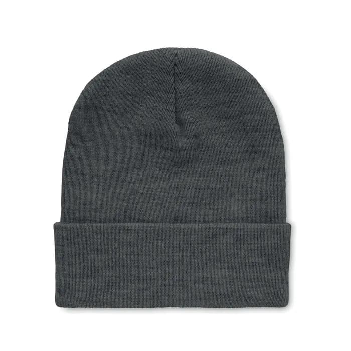 Beanie mit Umschlag RPET - POLO RPET - Weiß/schwarz