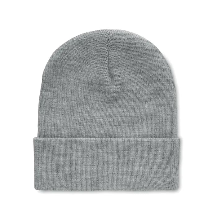 Beanie mit Umschlag RPET - POLO RPET - Weiß/grau