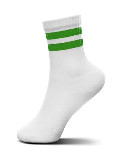 Tennis Socks - White/Kelly Green